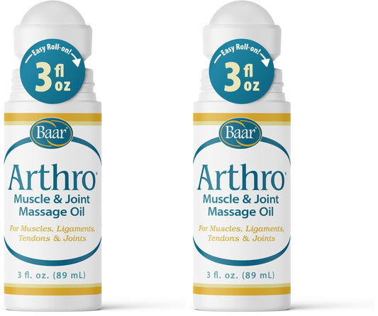 Arthro Muscle & Joint Masssage Oil Roll-On bottle, 3 fl oz, pack of 2