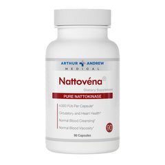 Bottle of Arthur Andrew Medical Nattovena 90-count capsules with Pure Nattokinase