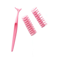 Compact pink dental floss holder portable design