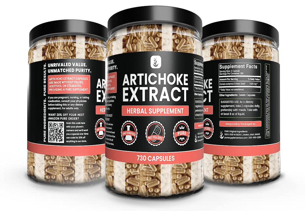 Close-up of Artichoke Extract capsules