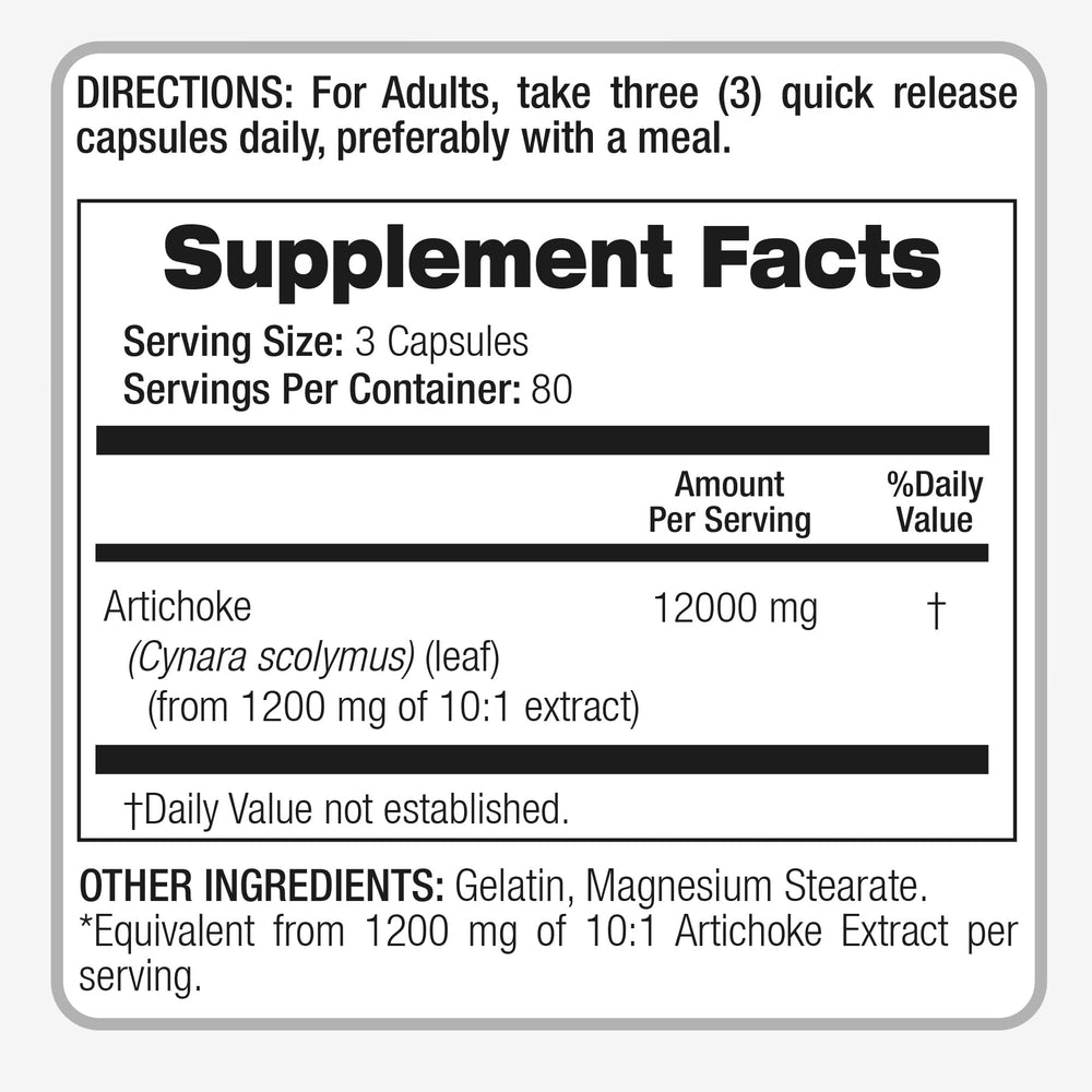 Artichoke Extract Capsules being taken as daily supplement