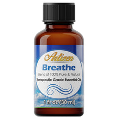 Artizen Breathe Blend essential oil bottle with dropper