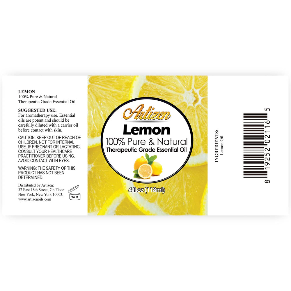 Lemon essential oil bottle with glass dropper
