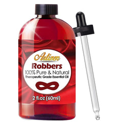 Artizen Robbers Blend essential oil bottle, 2oz, front view