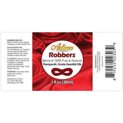 Purity testing label for Robbers Blend essential oil