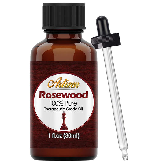 Artizen Rosewood Essential Oil bottle 1oz with dropper
