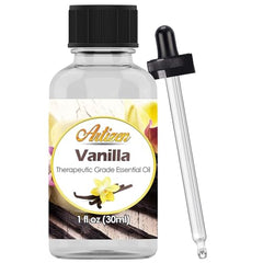 Artizen Vanilla Essential Oil 1oz bottle with dropper
