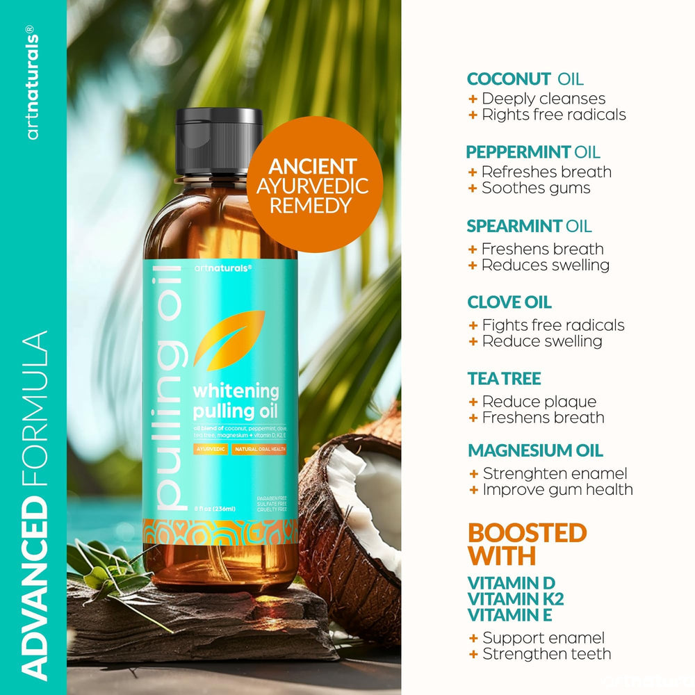 8oz bottle of oil pulling mouthwash