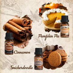 Close-up of Cinnamon essential oil in amber bottle