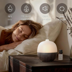 Close-up of adjustable LED mood lighting on ARVIDSSON diffuser