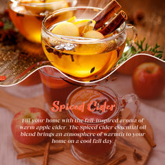 Amber glass bottle of Spiced Cider fragrance oil with dropper