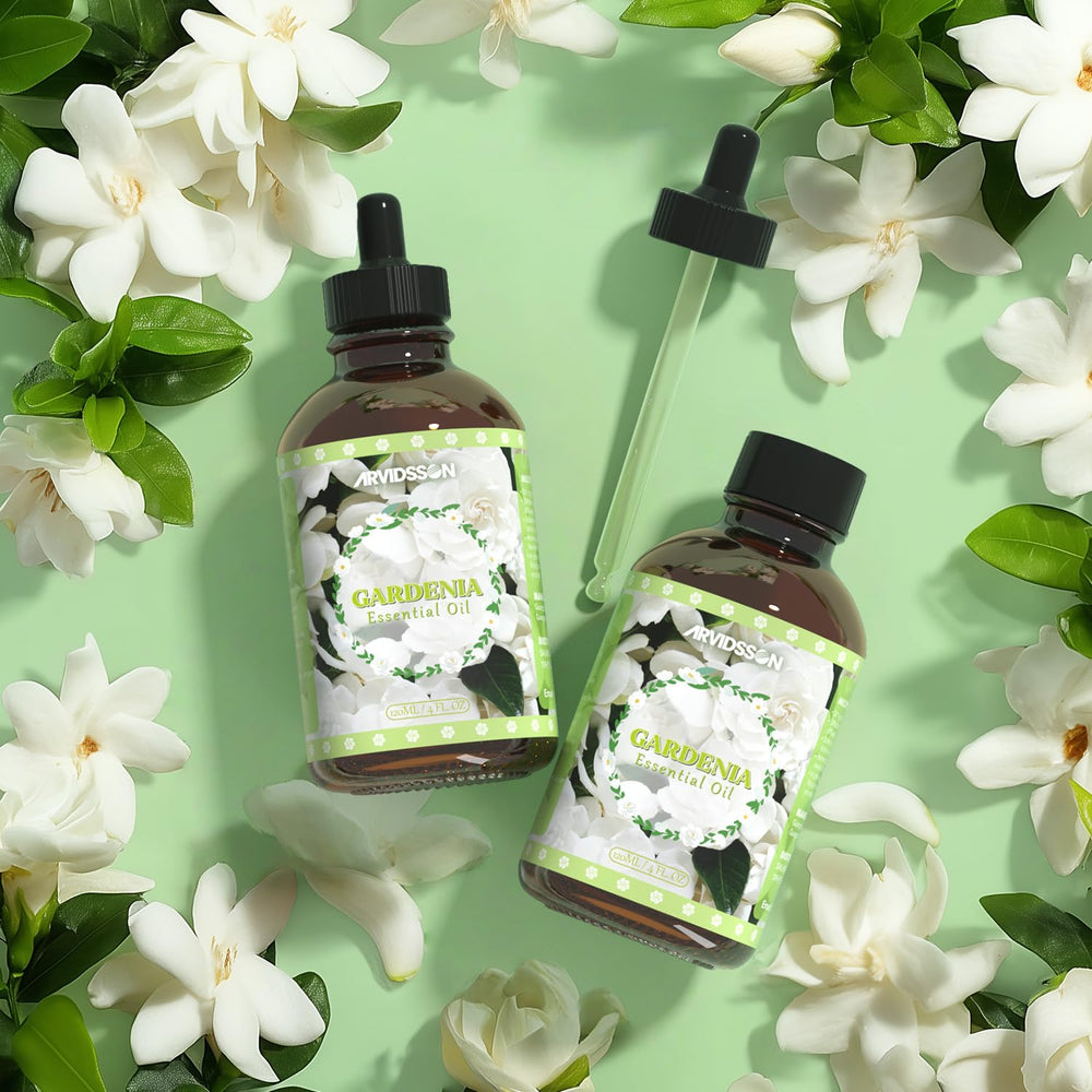 Elegant presentation box for ARVIDSSON Gardenia essential oil