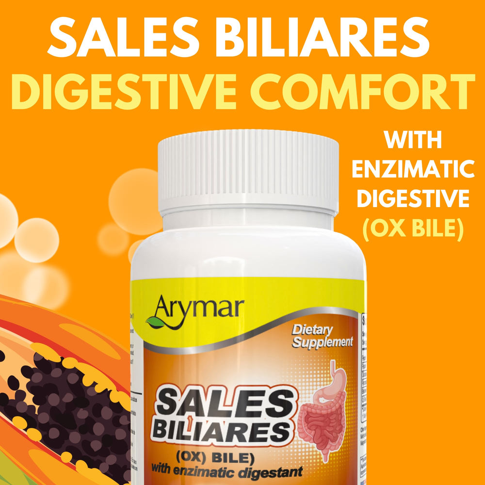 Serving size and tablet count on Arymar Ox Bile bottle