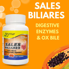 Graphic illustrating ox bile and digestive enzymes concept