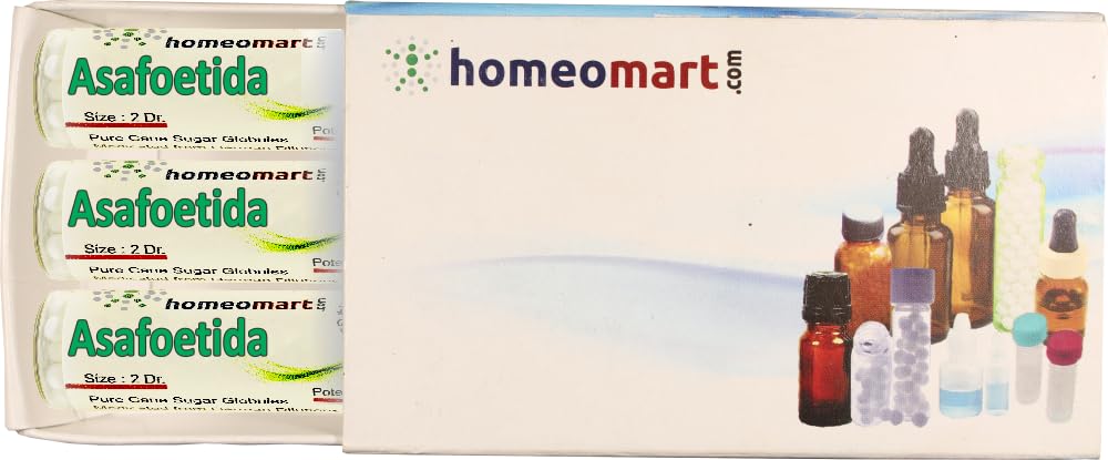 Asafoetida homeopathy pellets in 200C potency, pack of 3