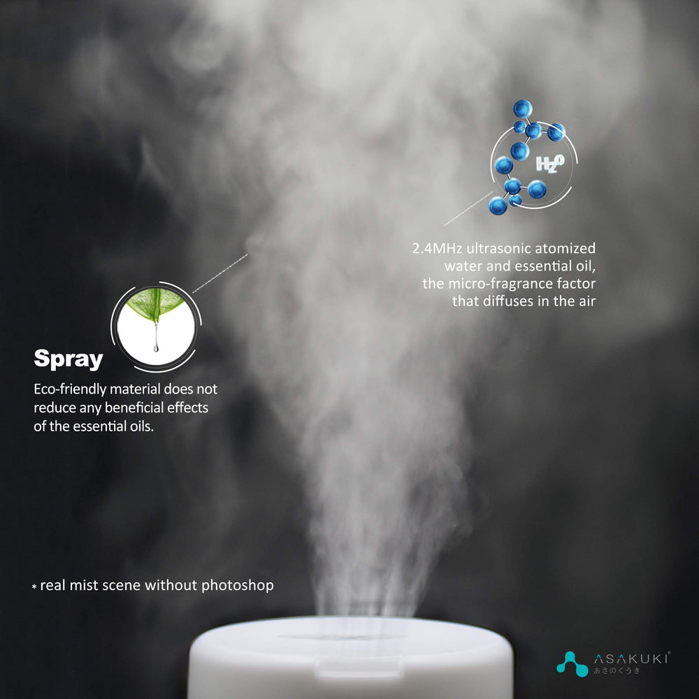 Diffuser in a cozy home setting with humidification