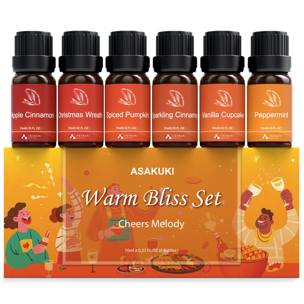 Peppermint essential oil bottle for diffusers – ASAKUKI 6 x 10 ml