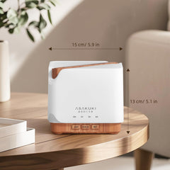 ASAKUKI diffuser showing 7 LED color options