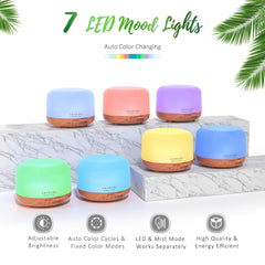 ASAKUKI 500ml Diffuser gift set with six essential oils