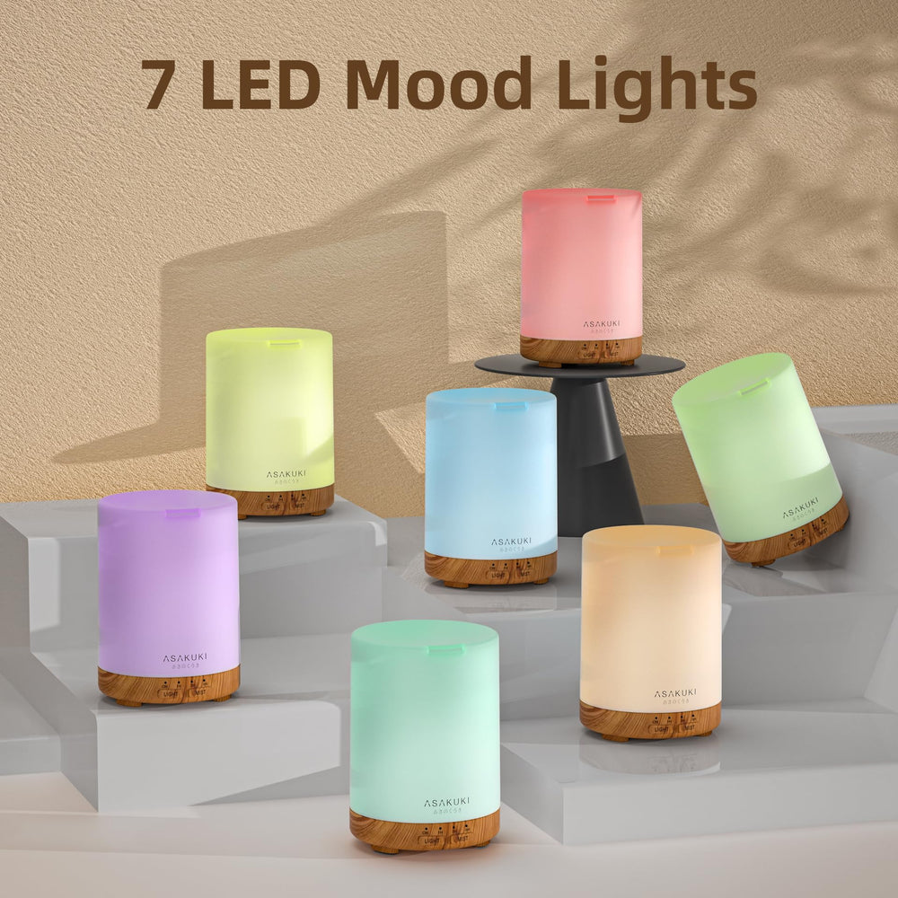 ASAKUKI diffuser with six essential oils set