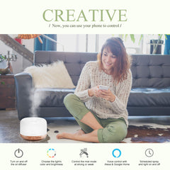 ASAKUKI Smart Wi-Fi Diffuser gold side view