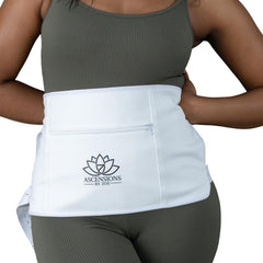 Ascensions By Zoe Castor Oil Pack with washable pocket for crystals (front view).