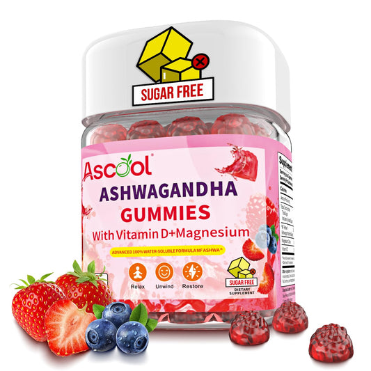 Ascool Ashwagandha Gummies bottle packaging front view