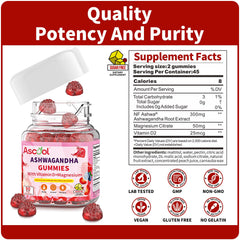 Mixed berry flavor Ascool Ashwagandha Gummies