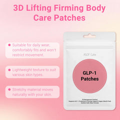 Transdermal GLP-1 patch applied on skin illustrating 8-hour delivery