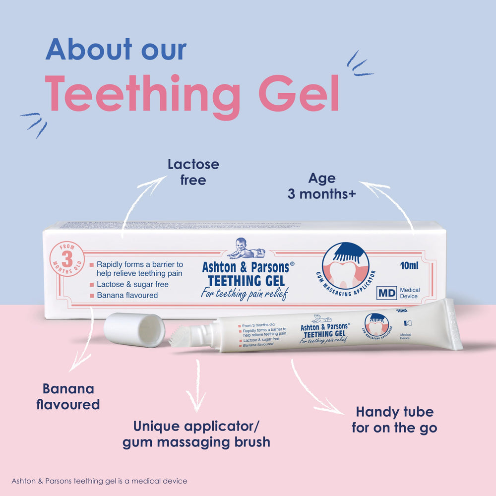 Lactose-free teething gel