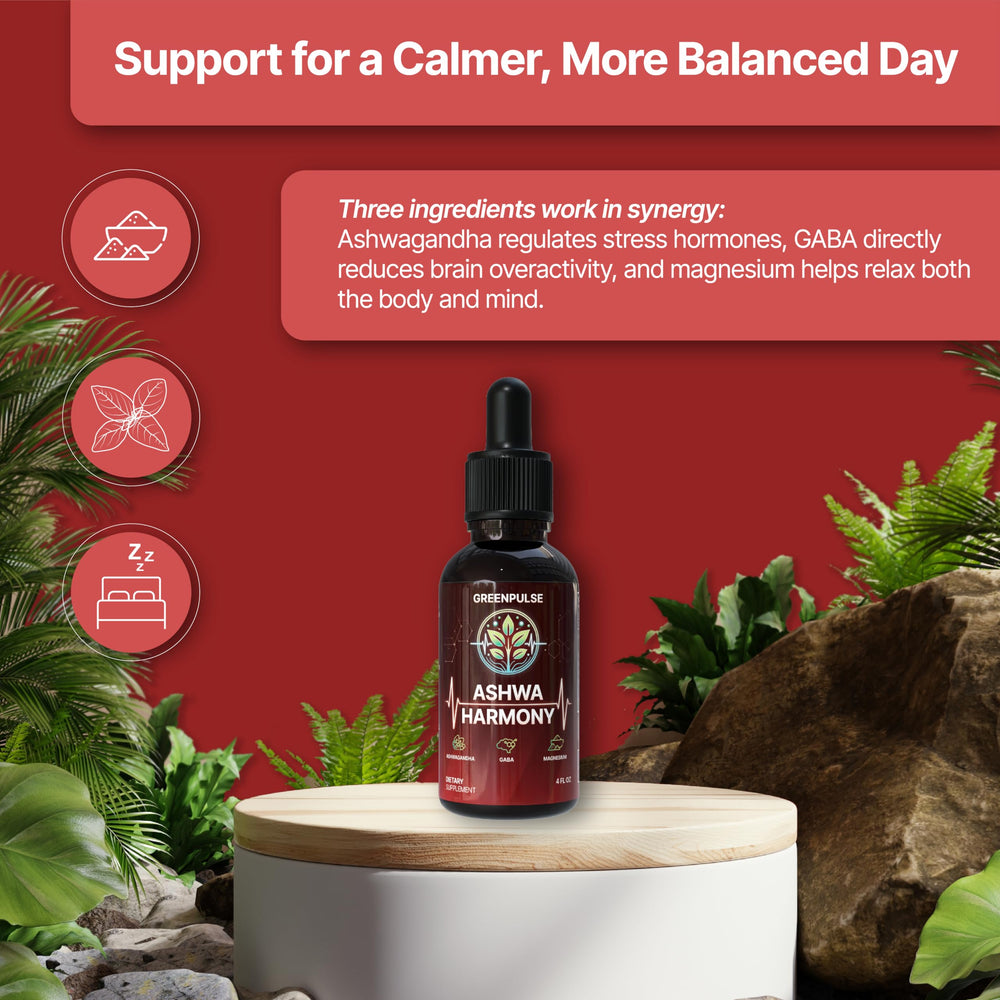 Product photography setup featuring Ashwa Harmony bottle