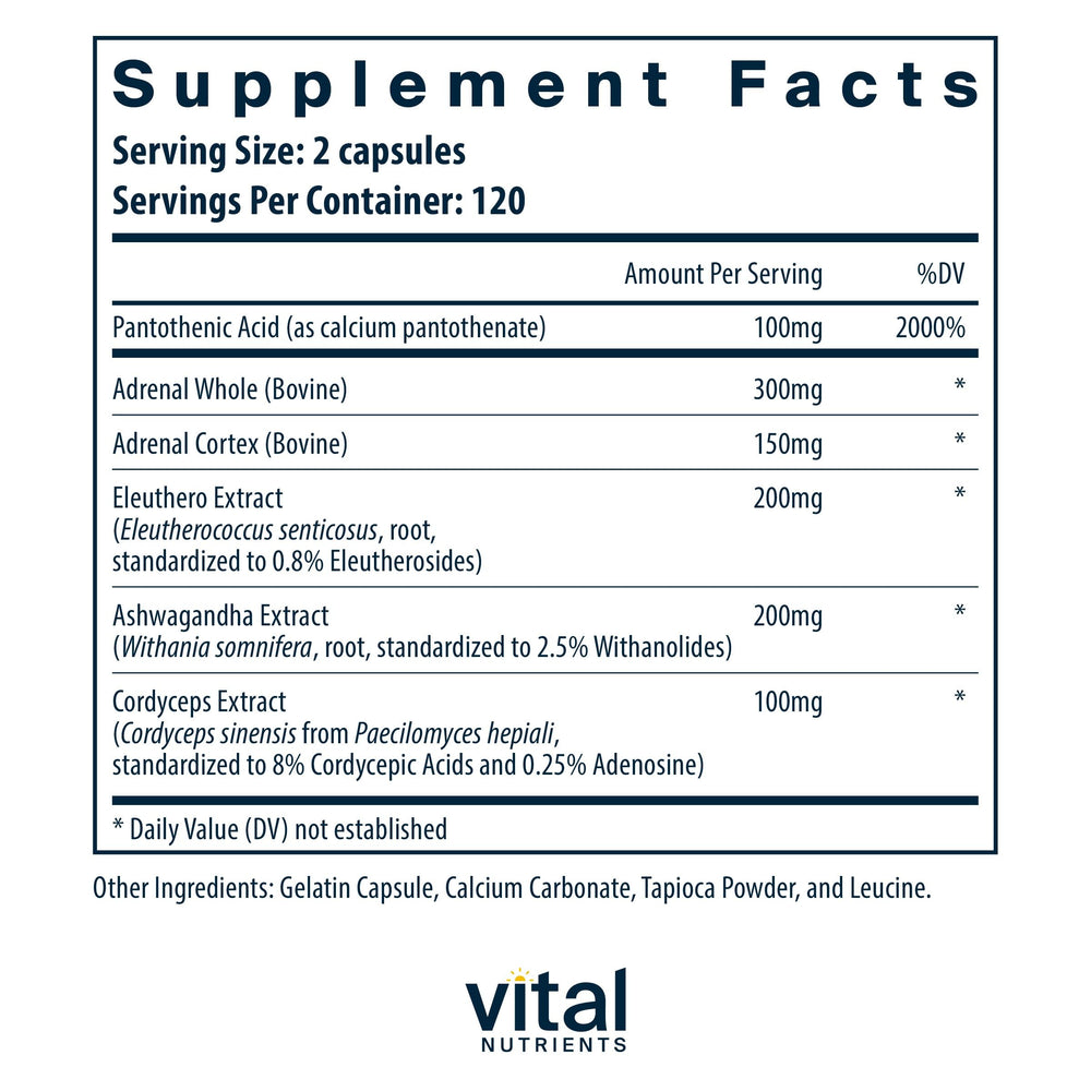 Ashwagandha and adaptogenic herbs used in the formula