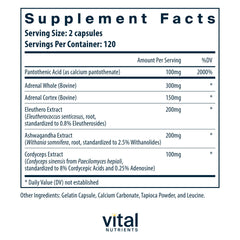 Ashwagandha and adaptogenic herbs used in the formula