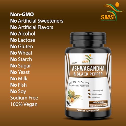 Close-up of Ashwagandha Capsules (60-count)