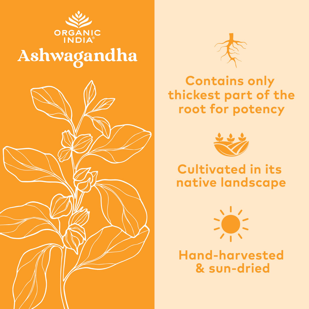 Lifestyle image highlighting Ashwagandha for energy and vitality