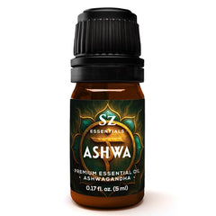 SZ Essentials Ashwagandha Essential Oil bottle with label