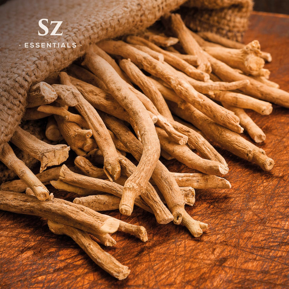 Close-up of Ashwagandha Essential Oil in a dropper
