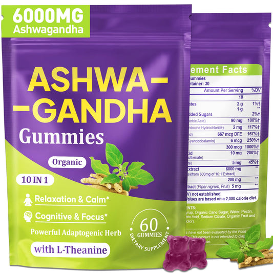 Front view of Ashwagandha Gummies bottle with Berry flavor