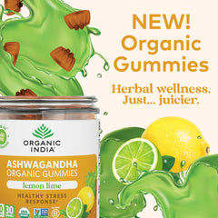 Close-up of KSM-66 Ashwagandha gummy with lemon-lime flavor