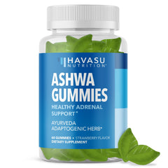 Bottle of strawberry-flavored Ashwagandha Gummies