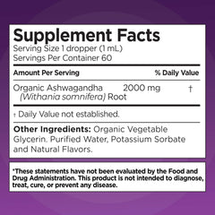 Front label of Ashwagandha KSM-66 Drops bottle