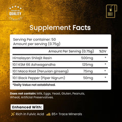 Ashwagandha Maca Black Pepper Shilajit blend image