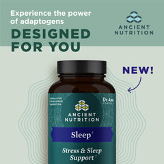 Close-up of Ashwagandha Sleep Support bottle