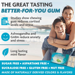 Relaxation and cortisol support concept for AshwaGum RELAX Gum