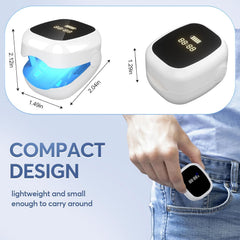 ASLAWU device in use on a nail for practical home care.