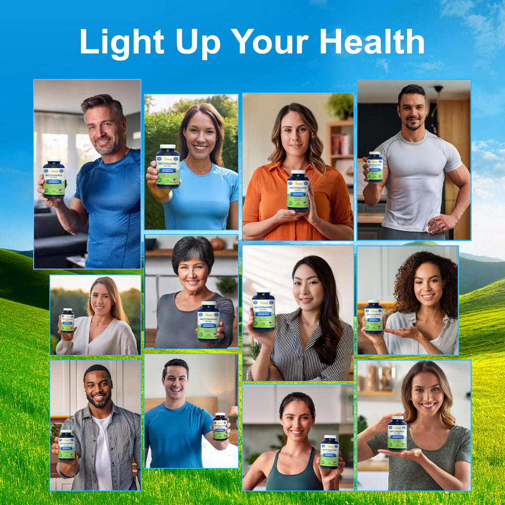 Label highlights 500mg Nicotinamide per capsule