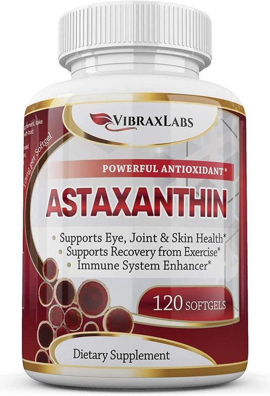 Astaxanthin 10mg supplement bottle
