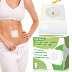 Astravox castor oil belly button patch packaging box