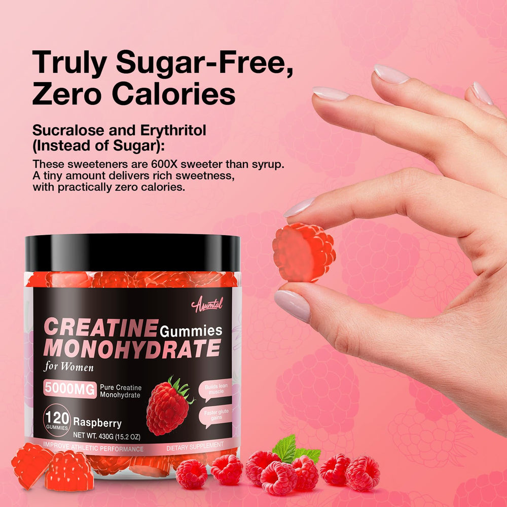 Nutrition facts label on Creatine Gummies bottle