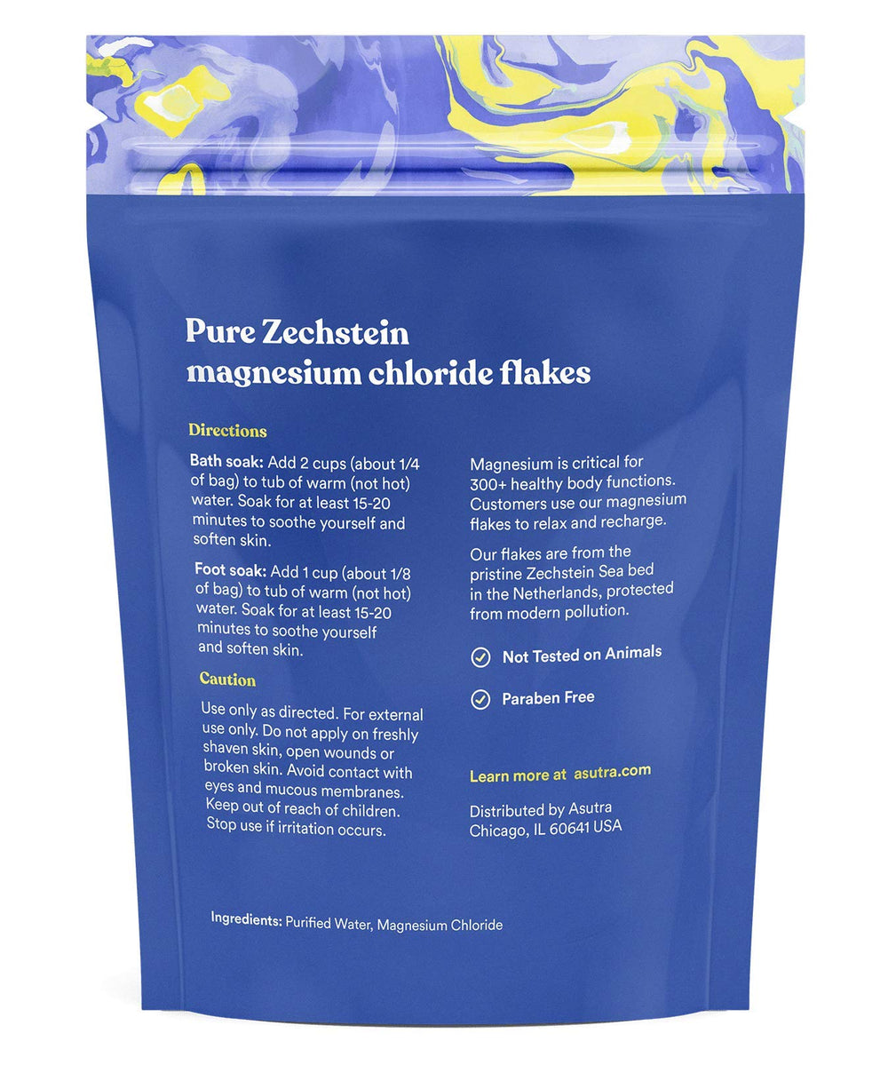 Bath tub setup with ASUTRA magnesium chloride bath flakes